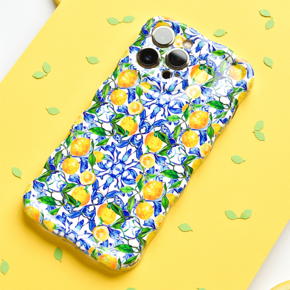 Wavy iPhone Case - Amalfi Lemon | Phone Cases | Coconut Lane