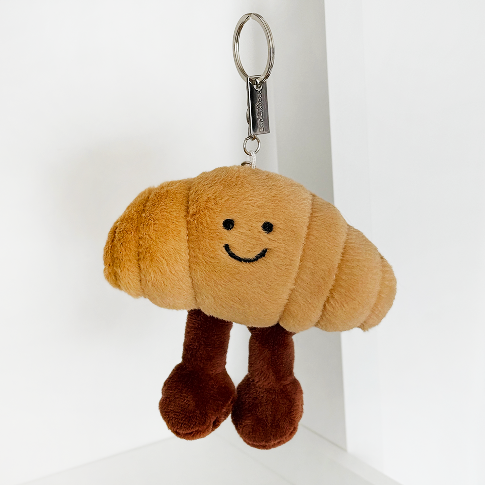 Cutesy Croissant Bag Charm | Keyrings | Coconut Lane