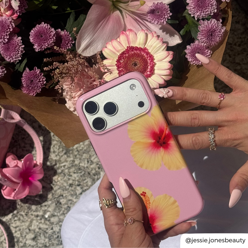 Hibiscus Crush Tough Phone Case with flowers