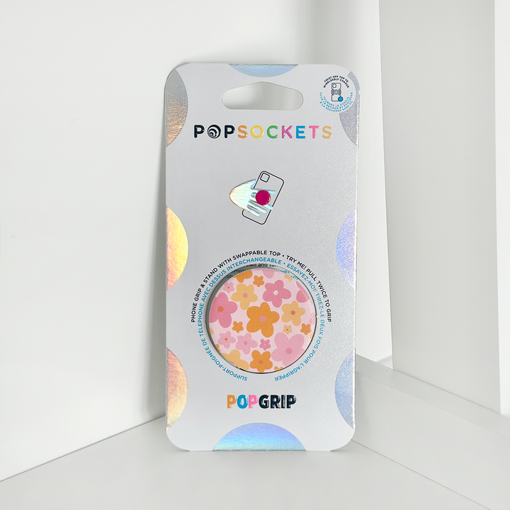 PopSocket Grip - Pink & Orange Bloom