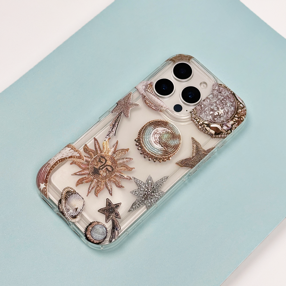 Printed Clear Phone Case - Pastel Celestial Printed Clear Phone Case - Pastel Celestial