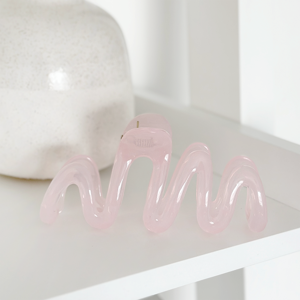 Squiggle Claw Clip - Pink