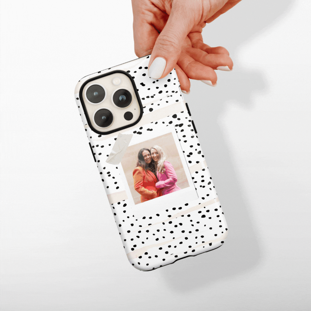 Patterned Personalised Polaroid Bestie Phone Case Upload Your Photo