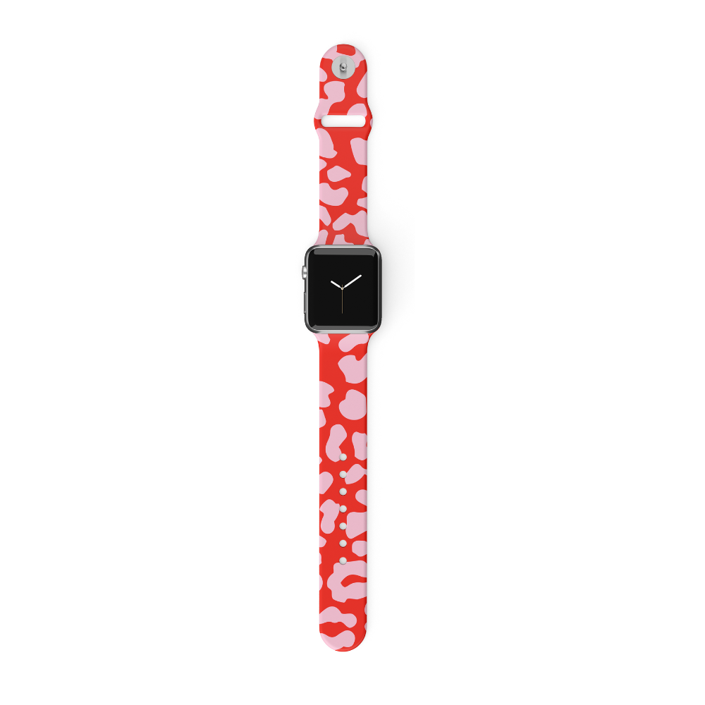 Red Pink Leopard Apple Watch Strap Watch Bands Coconut Lane