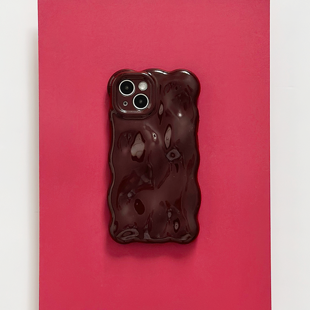 3D Bubble iPhone Case Burgundy Phone Cases Coconut Lane