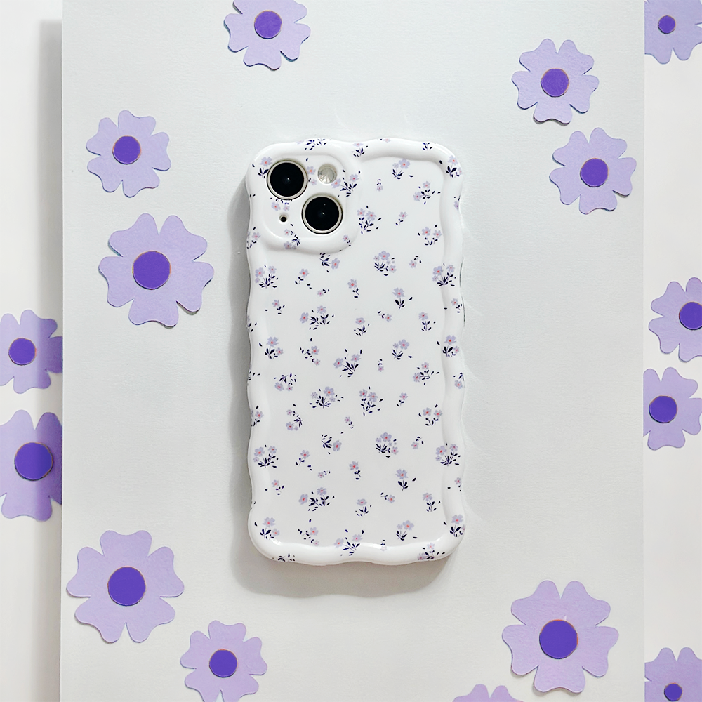 Wavy iPhone Case - Ditsy Floral Periwinkle | Phone Cases Wavy iPhone Case - Ditsy Floral Periwinkle | Phone Cases