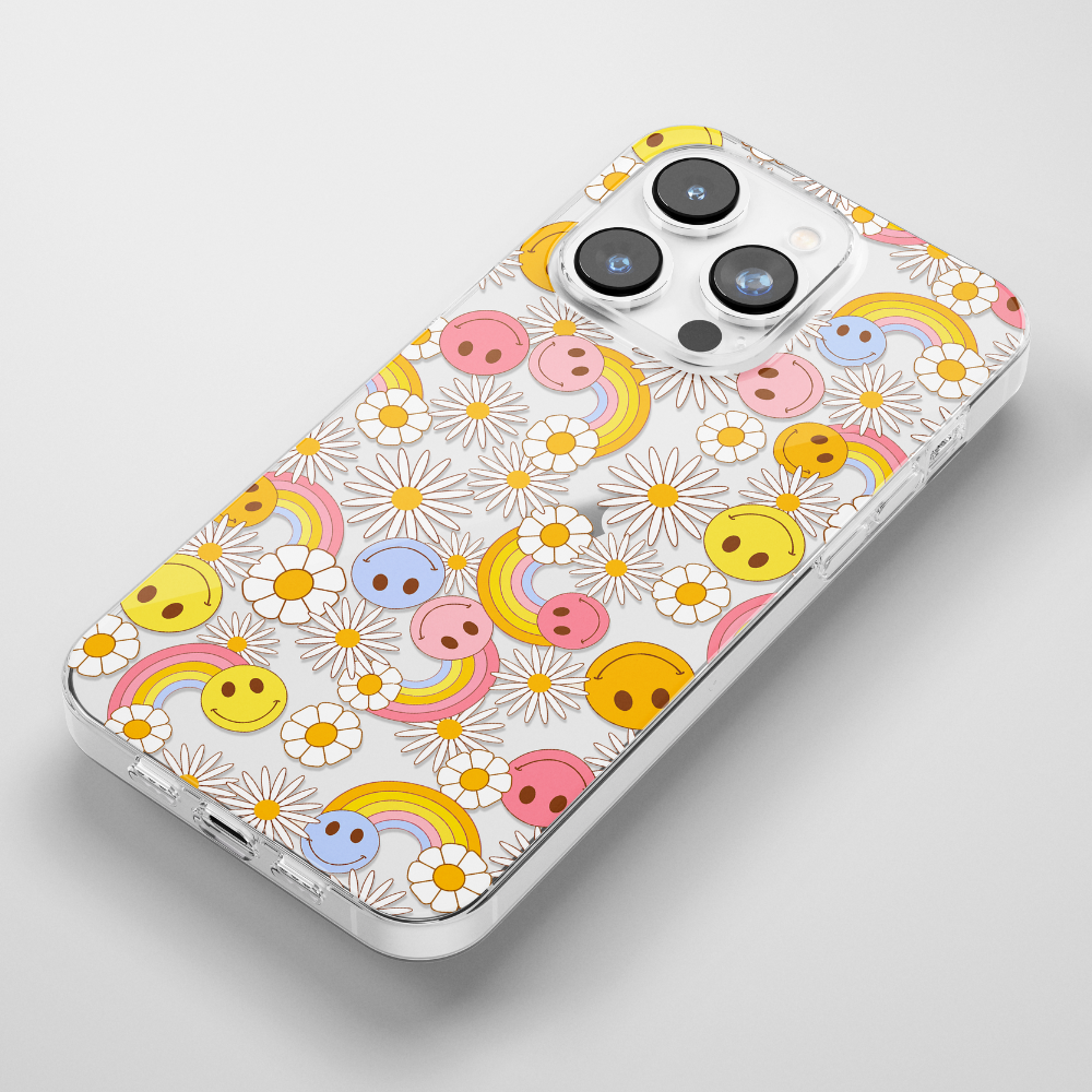 Clear Phone Case Spread Happiness