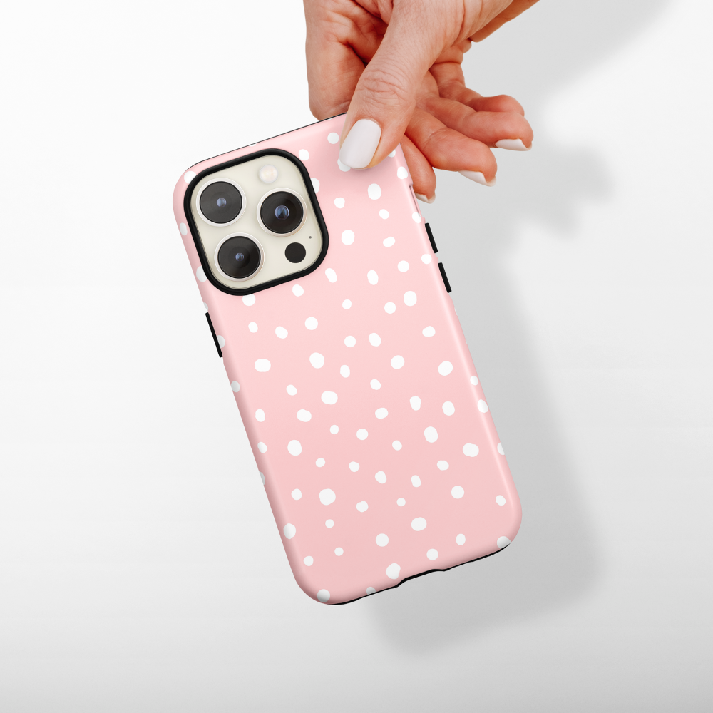 Reiko Iphone Xs Max Hard Glass Design Tpu Case With Pink Polka Dots : Target