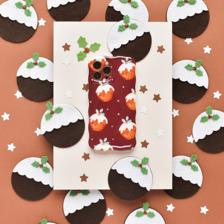 Wavy Phone Case - Christmas Pudding