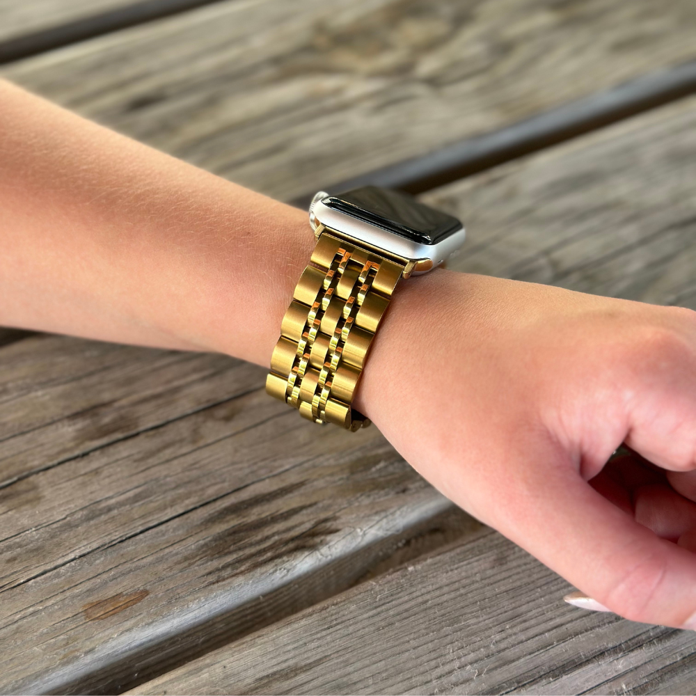 Stainless Steel Apple Watch Strap Gold Watch Bands Coconut Lane