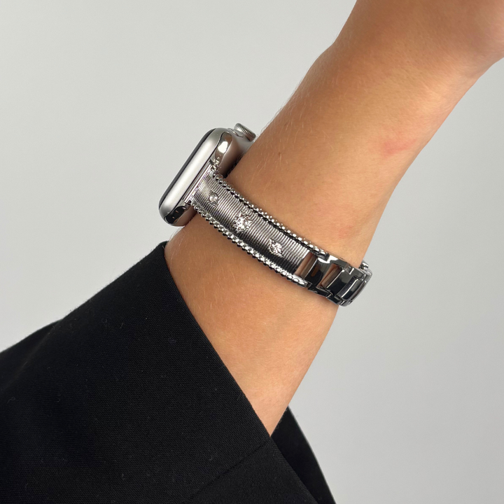 Shimmer Star Apple Watch Strap - Silver