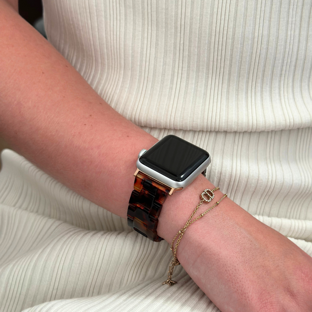 Luxe Tortoiseshell Apple Watch Strap Watch Bands Coconut Lane