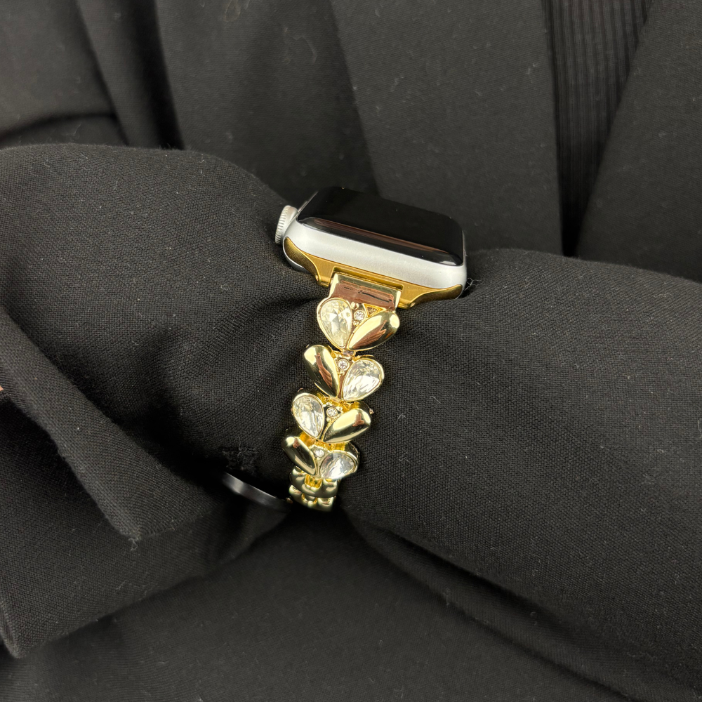 Sparkle Petal Apple Watch Strap - Gold