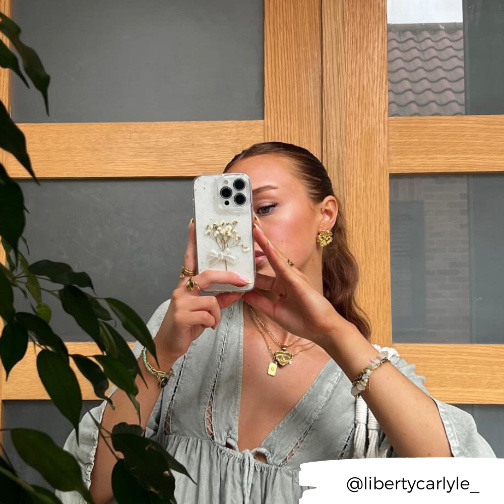 Crystal Stone Phone Case Phone Strap Lilac Coconut Lane