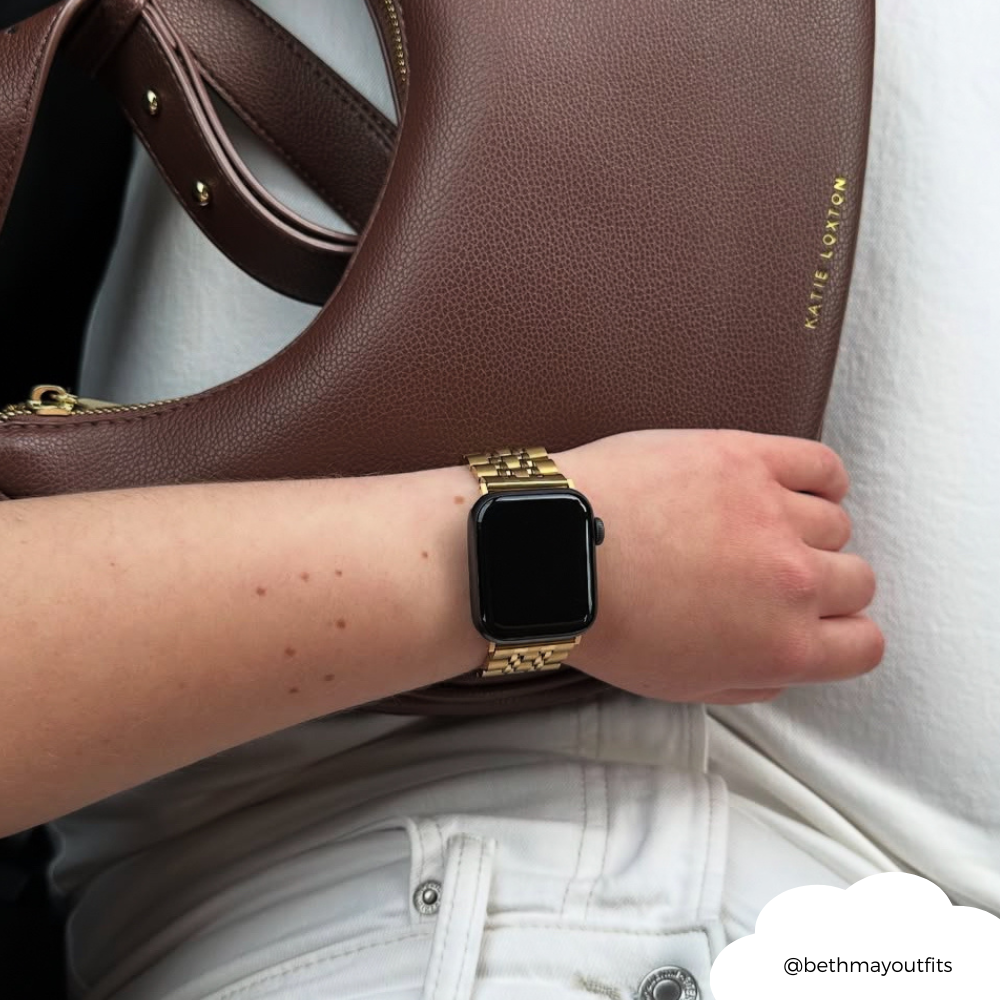 Wrist Black Rose Gold Apple Watch Band Wrist Gold Apple Watch With