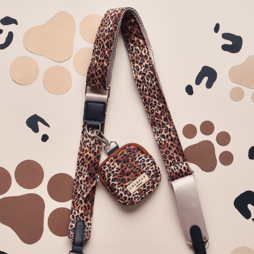 Quilted Leopard Pup Dog Walking Bag Bundle - Quilted Leopard Pup