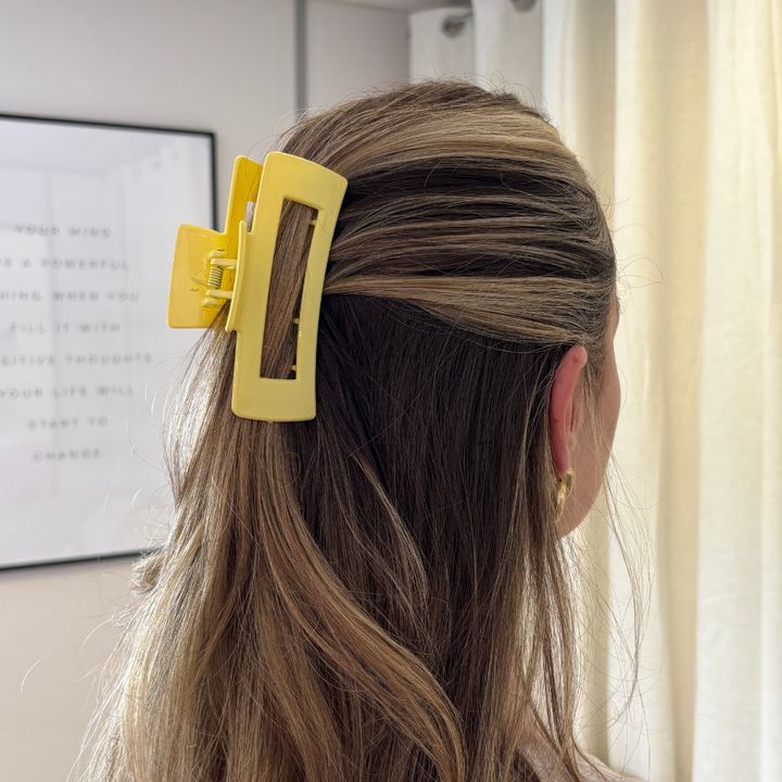 Yellow Square Claw Clip