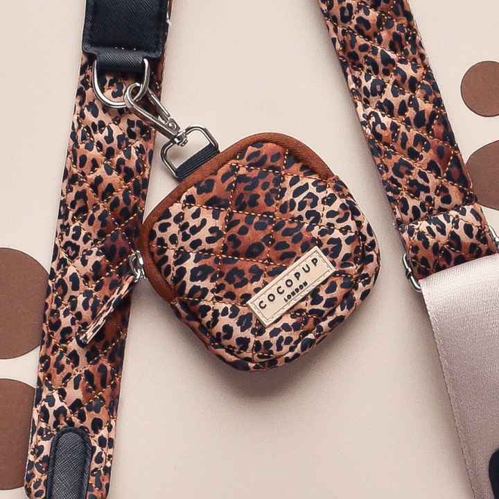 Quilted Leopard Pup Dog Walking Bag Bundle - Quilted Leopard Pup