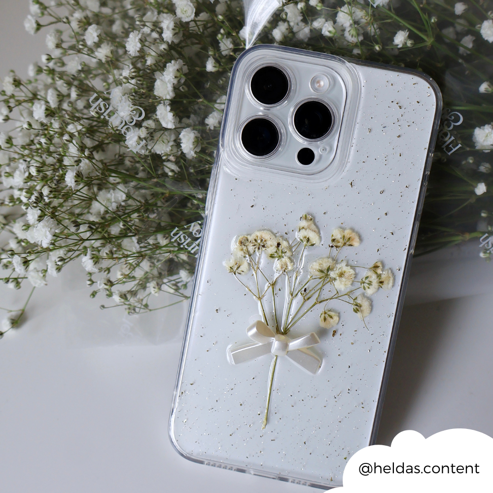 Dried Flowers Clear Phone Case