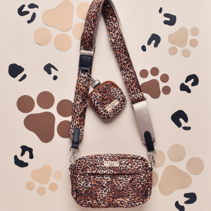 Quilted Leopard Pup Dog Walking Bag Bundle - Quilted Leopard Pup