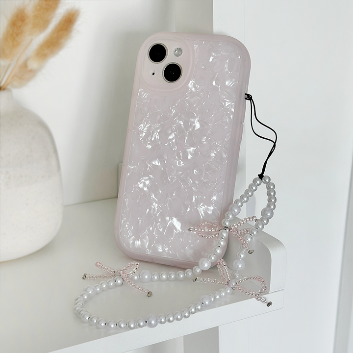 Beaded Phone Strap - Mini Cute Pearl Bows