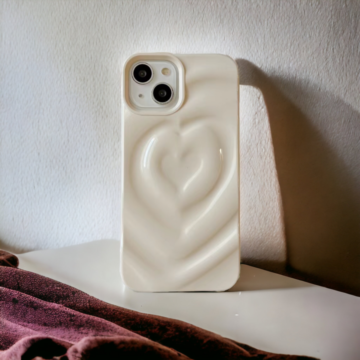 Melting Heart Phone Case - Coconut Cream