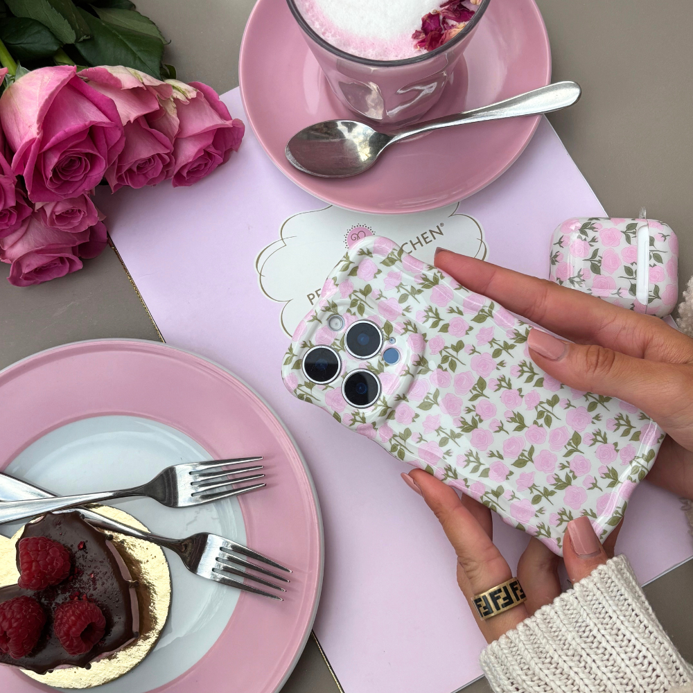 NEW - Wavy Phone Case - Buy Me Roses Baby Pink