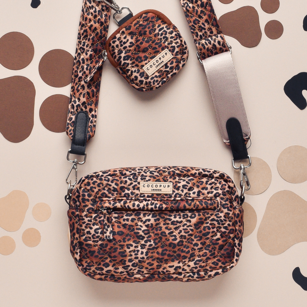 Quilted Leopard Pup Dog Walking Bag Bundle - Quilted Leopard Pup