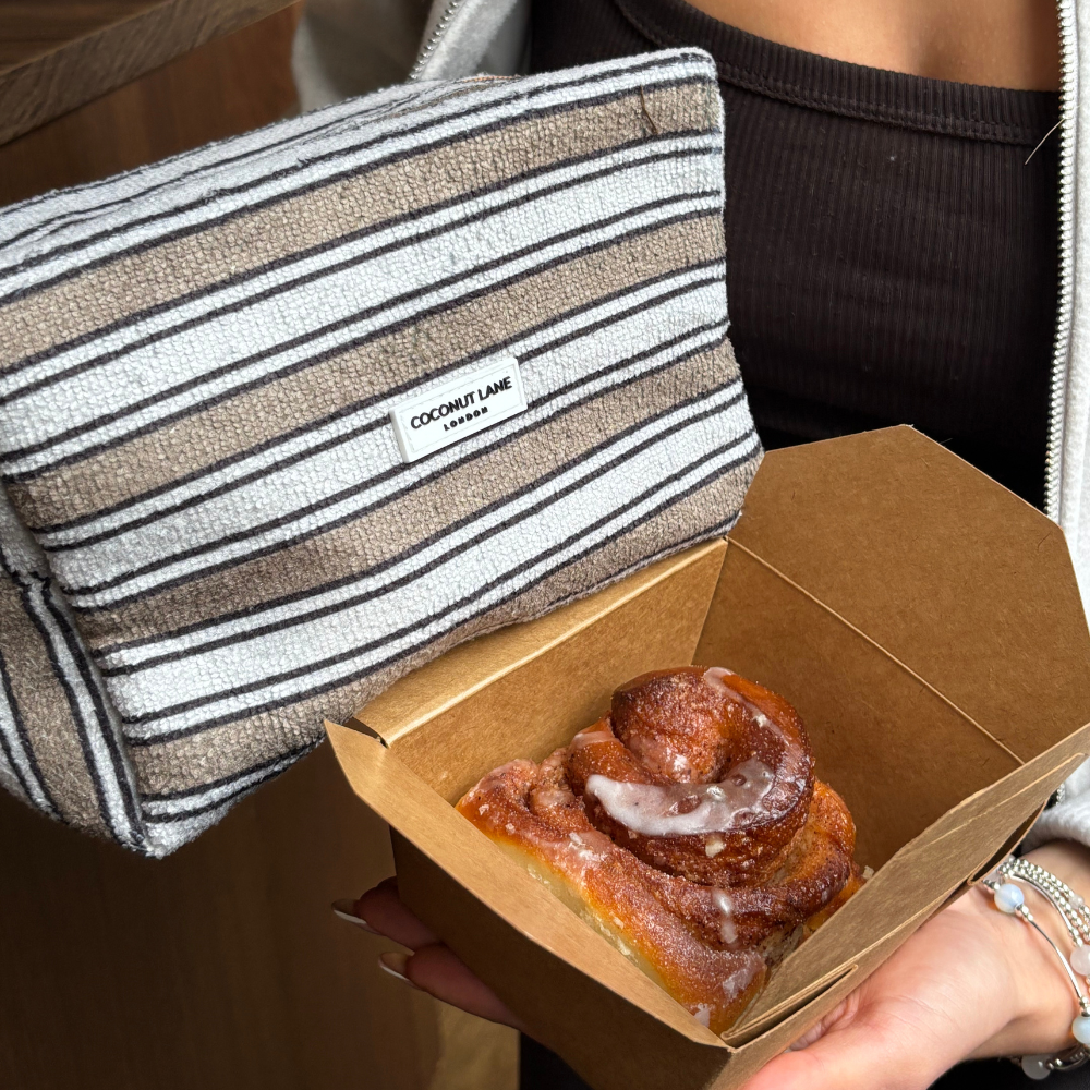 Towel Makeup Bag - Retro Stripes