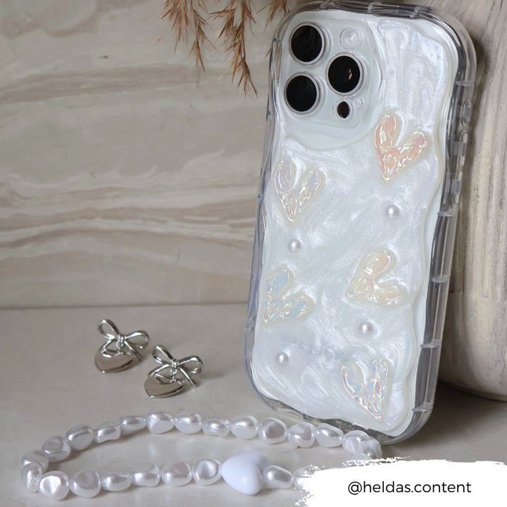 Beaded Phone Strap - Chunky Pearls
