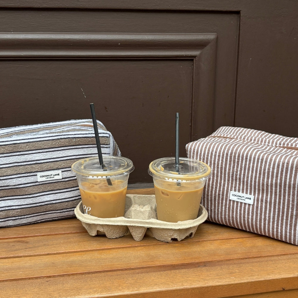 Towel Makeup Bag - Retro Stripes