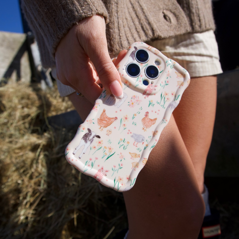 Wavy IPhone Case Farmyard Friends Phone Cases Coconut Lane Wavy IPhone Case Farmyard Friends Phone Cases Coconut Lane