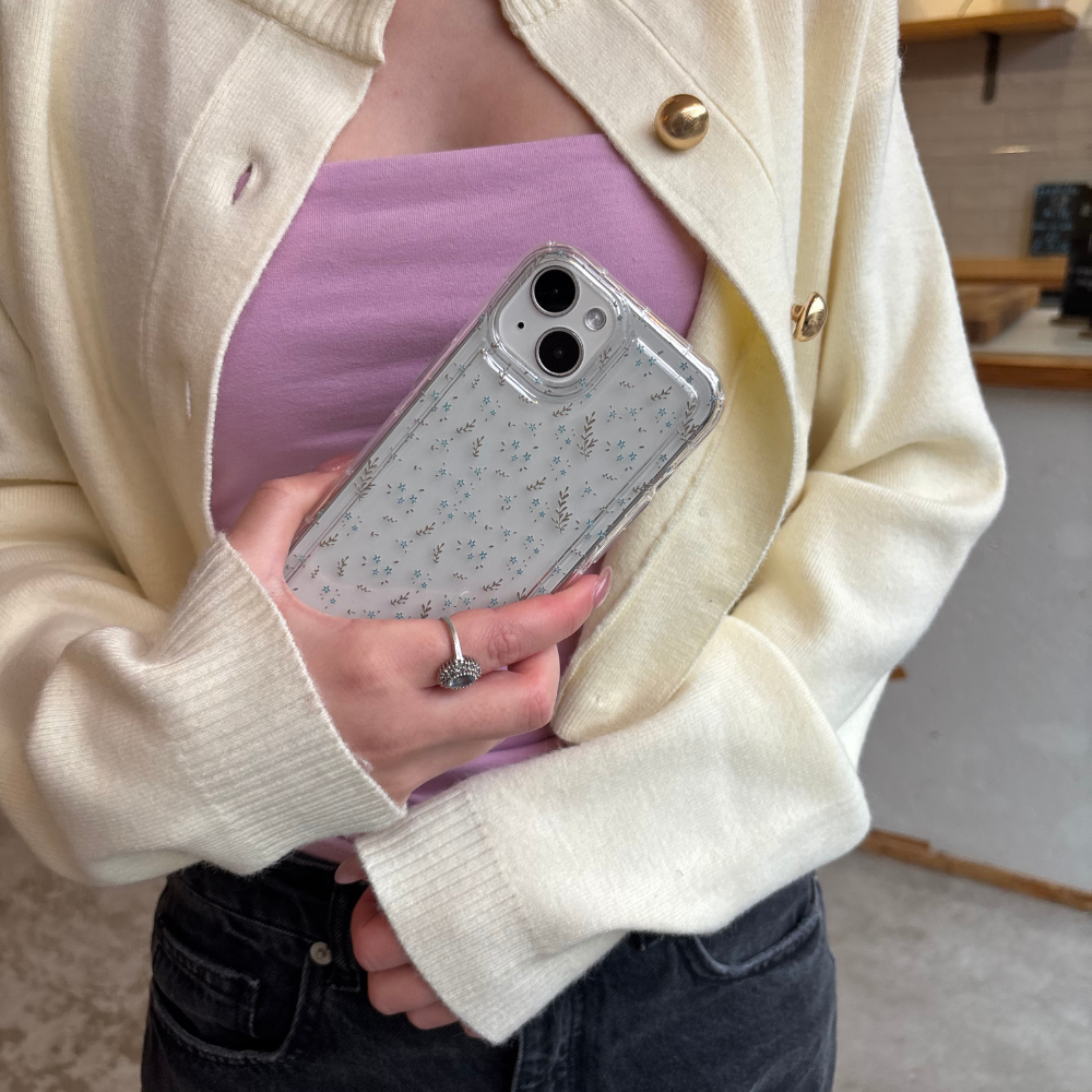 Clear iPhone Case - Blooming Blues | Phone Cases | Coconut Lane Clear iPhone Case - Blooming Blues | Phone Cases | Coconut Lane