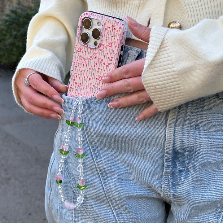 Tough Phone Case - Peony Bow