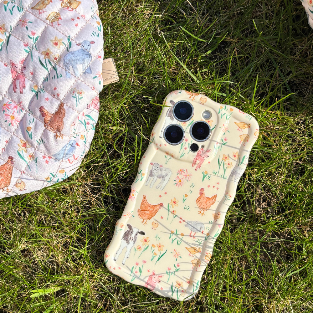 Wavy IPhone Case Farmyard Friends Phone Cases Coconut Lane Wavy IPhone Case Farmyard Friends Phone Cases Coconut Lane