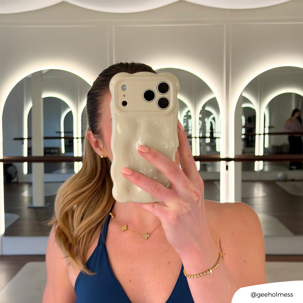 3D Bubble Phone Case - Cloud Dancer