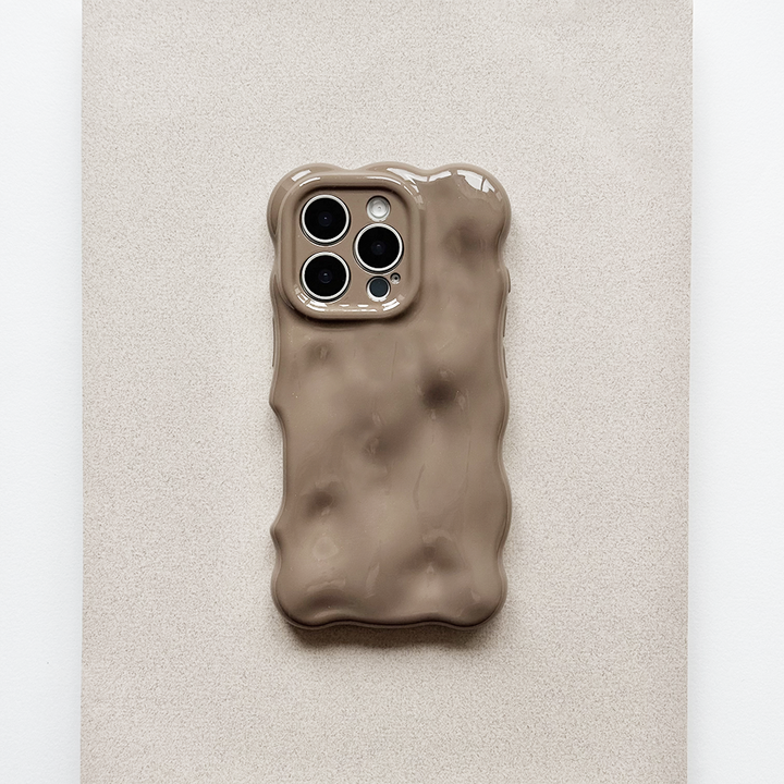 3D Bubble Phone Case - Mocha