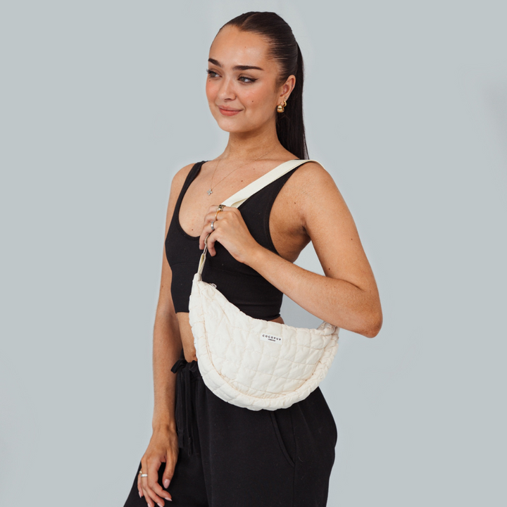 Crossbody Crescent Dog Walking Bag Bundle - Cloud