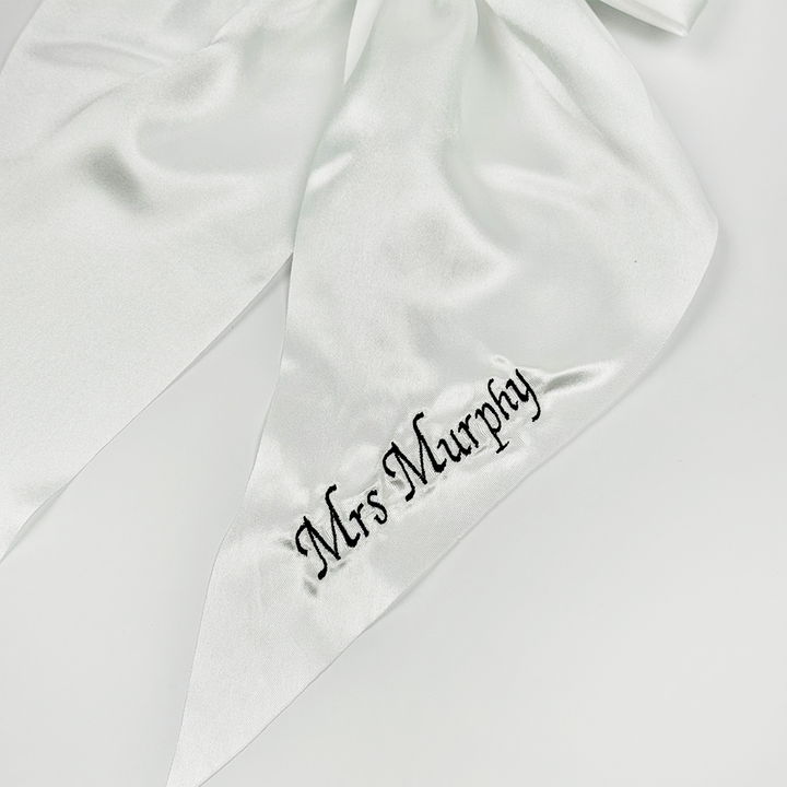 Big Bow Hair Clip - White