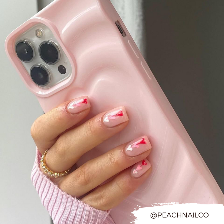 Melting Heart Phone Case - Peony Pink