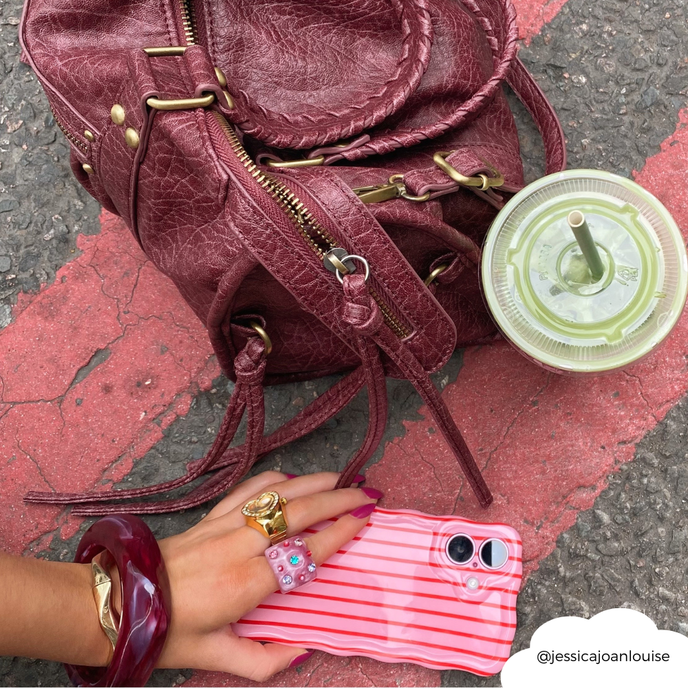 Wavy Phone Case - Cherry Stripes