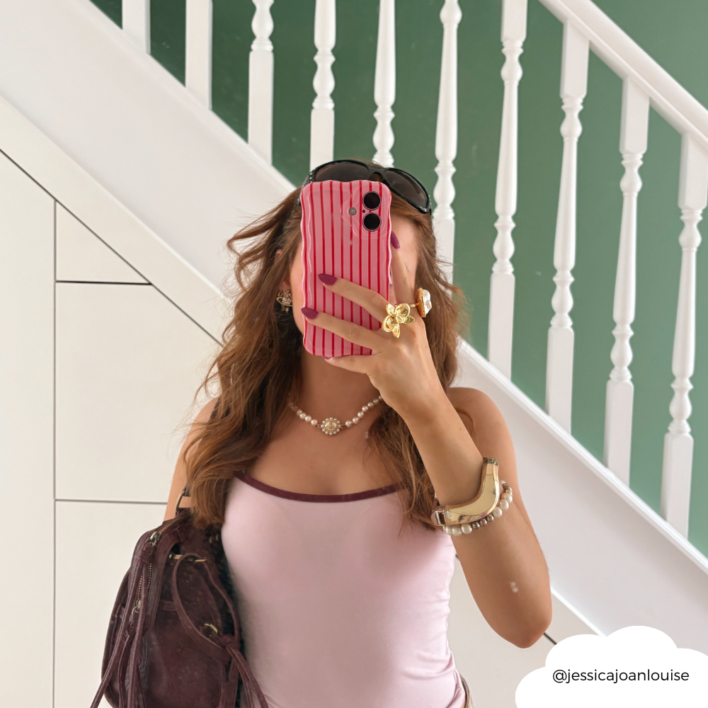 Wavy Phone Case - Cherry Stripes