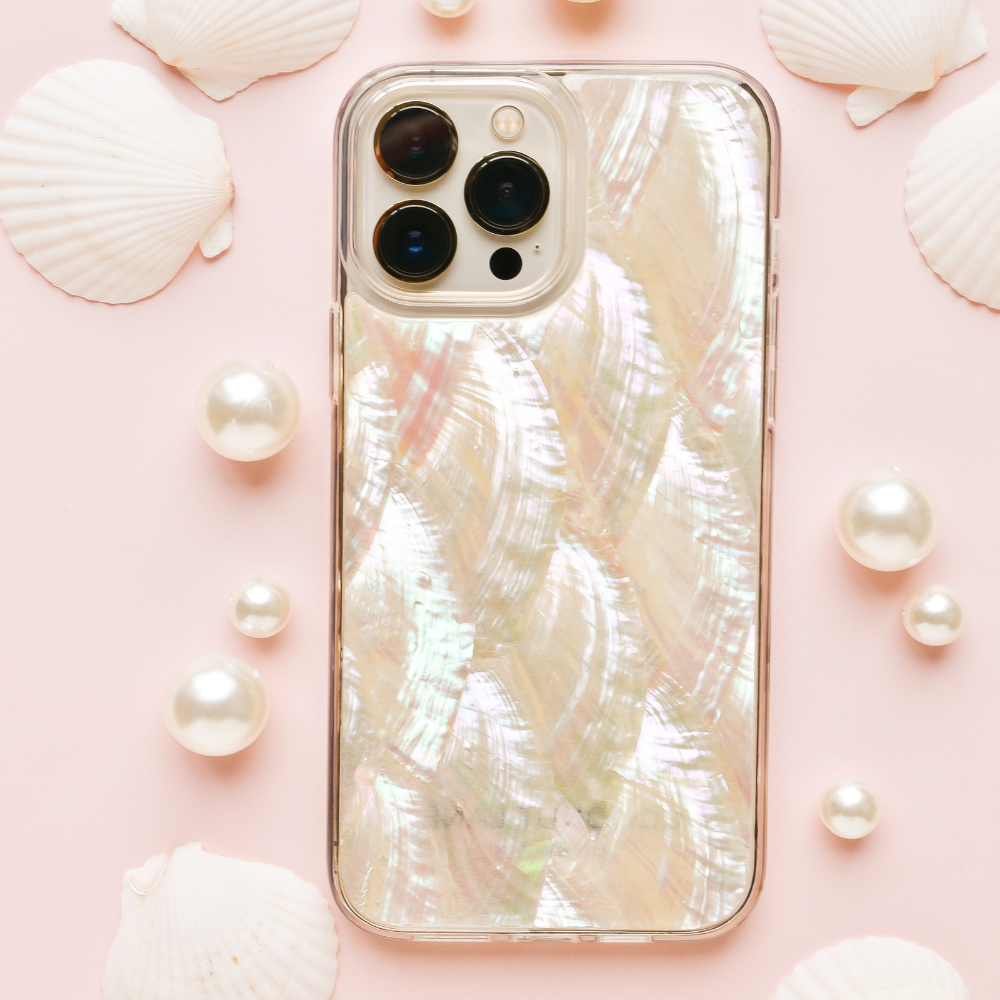 Iphone Shell Real Natural Shell iPhone Case - White | Coconut Lane