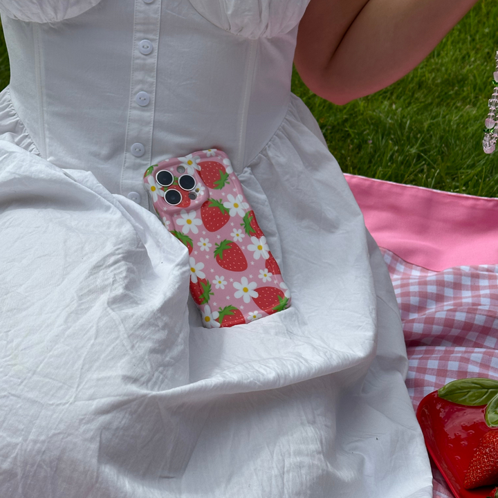 Wavy Phone Case - Berry Cute Strawberry