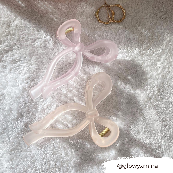 Cute Bow Claw Clip - Pink
