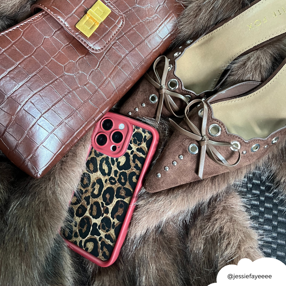 Burgundy Leopard Phone Case