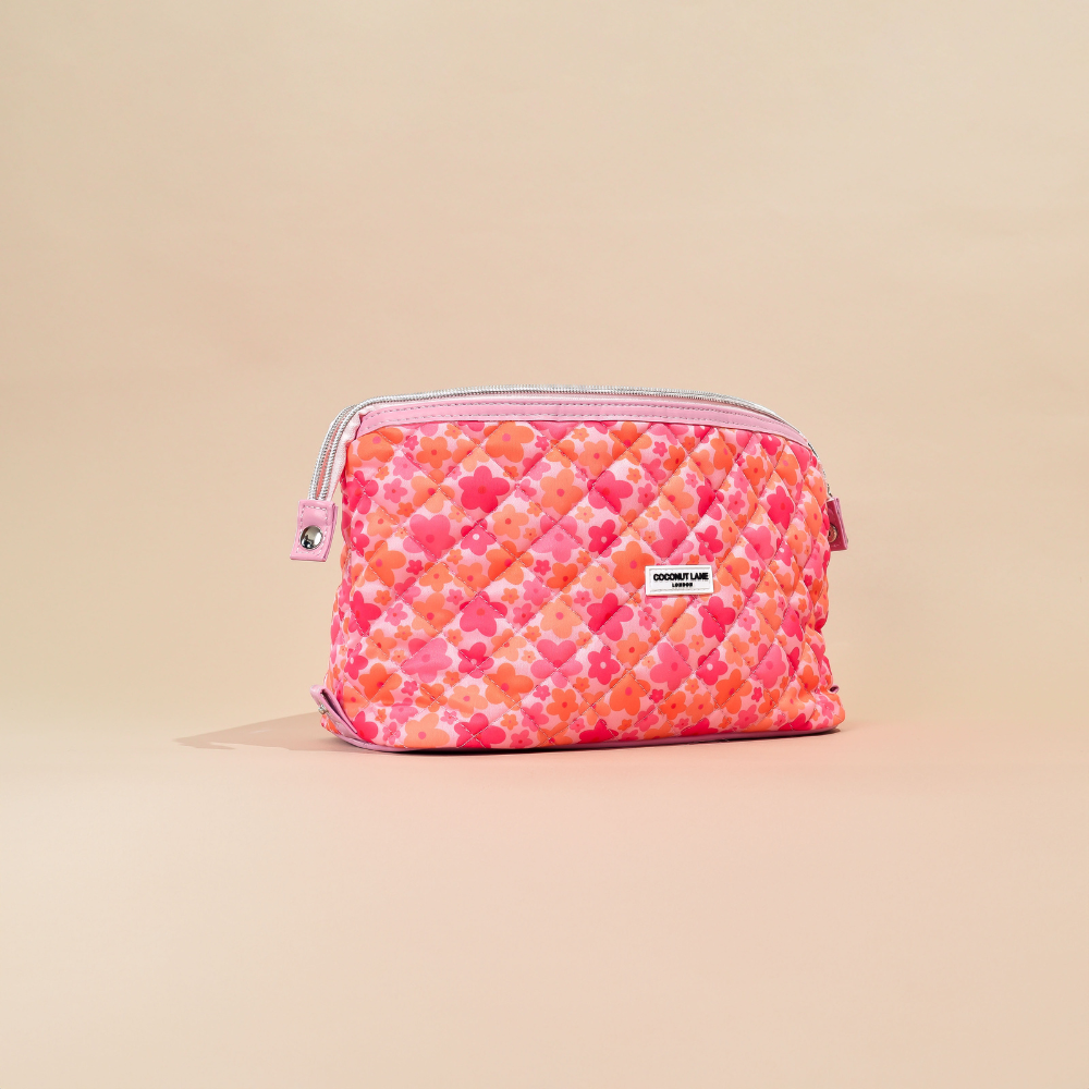 Magic Lifestyle Pouch - Quilted Pink & Orange Bloom