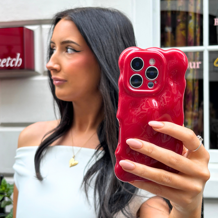 3D Bubble Phone Case - Cherry