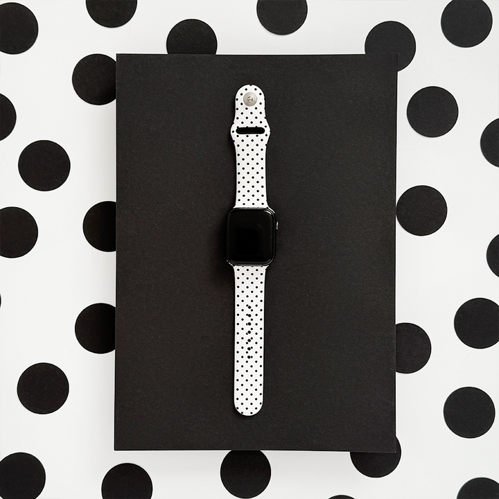White Polka Dot Apple Watch Strap