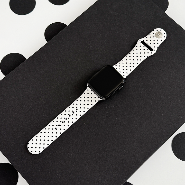 White Polka Dot Apple Watch Strap
